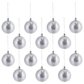 Set 14 palle natalizie disco ball, silver, Santa&#39;s House