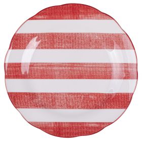 Piatto frutta in porcellana, rosso, Versilia