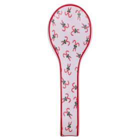 Poggiamestolo in ceramica, Natale con i fiocchi