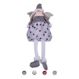 Bambola natalizia con ali glitterate gambe morbide, Santa&#39;s House