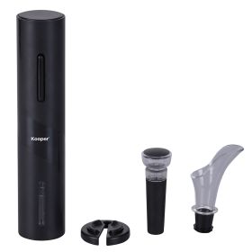 Set vino 4 accessori, apribottiglie elettrico, Kooper