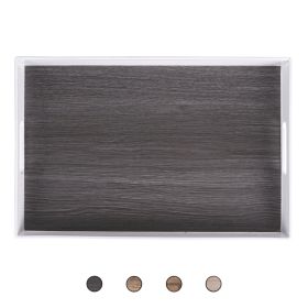 Vassoio rettangolare 40x26 cm effetto legno, Sibilla