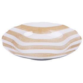 Piatto fondo in porcellana, sabbia, Versilia