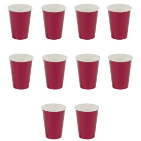 Set 10 bicchieri natalizi monouso, rosso metallizzato, Santa&#39;s House