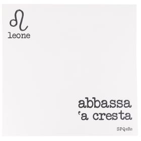 Tovaglietta quadrata zodiaco, bianco, S.P.Q.eRe Leone