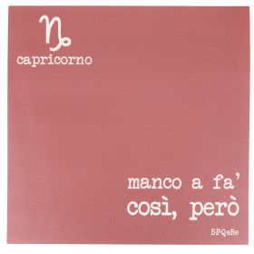 Tovaglietta quadrata zodiaco 37x37cm, ruggine, S.P.Q.eRe Capricorno