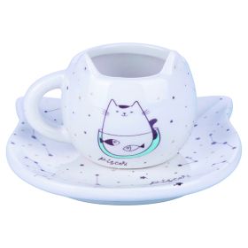 Tazzina caff&#232; con piattino, Oroscocats Pisces