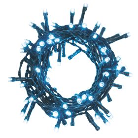 Filo 100 led bianco freddo 3 m, uso esterno, 8 giochi di luce, Santa&#39;s House