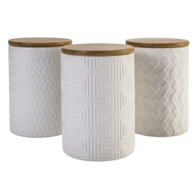Set 3 barattoli 750 ml in ceramica, Shapes Geometrie
