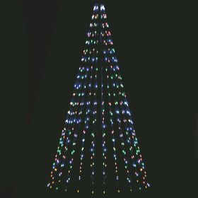 Mantello 600 miniled multicolor, 20 stringhe, h. 300 cm, uso esterno, Santa&#39;s House