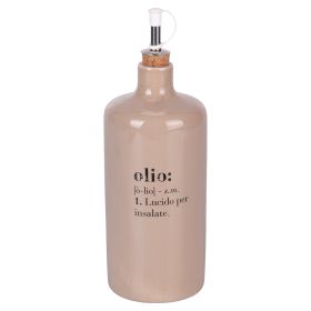 Oliera 866 ml in ceramica tappo in sughero, tortora, Victionary