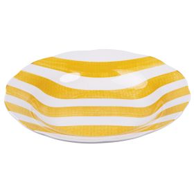 Piatto fondo in porcellana, giallo, Versilia