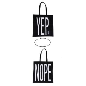 Shopping bag Yes Nope, in cotone, 40x42,5cm, Bigismore