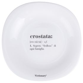 Piatto frutta quadrato in vetro opalino