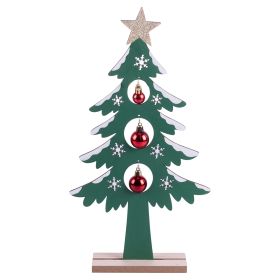 Decorazione Albero di Natale il legno h. 41 cm, verde, Natale Chic