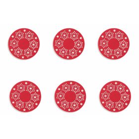 Set 6 sottobicchieri fiocchi di neve, Santa's House