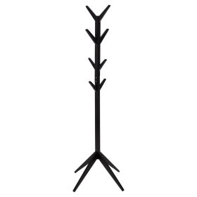 Appendiabiti nero in legno di Pino 8 ganci, S&#236;ordine