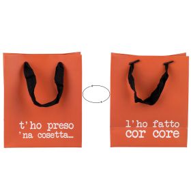 Busta regalo piccola double face in carta 16x8x19 cm, S.P.Q.eRe