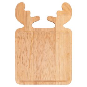 Piatto/tagliere renna quadrato 16x23 cm in legno, Natural