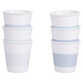 Set 6 tazzine caff&#232; 60 ml in porcellana, Daily Ocean