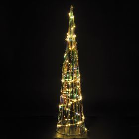 Albero a cono luminoso, 100 microled, bianco caldo, Santa&#39;s House