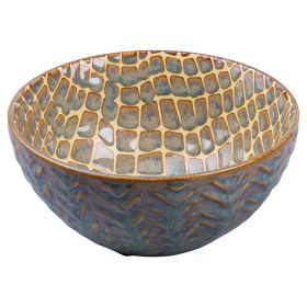 Ciotola tonda 12,5 cm in ceramica doppio decoro, Reactive