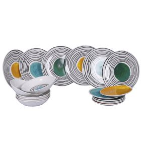 Servizio piatti 18 pezzi in porcellana