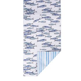 Runner double face antimacchia 33x178 cm, Paranza Stripes