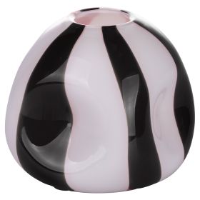 Vaso arredo in vetro riciclato h. 18 cm, Black Velvet Sibilla