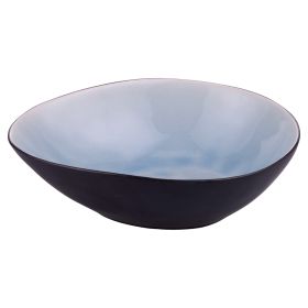 Piatto fondo ovale in gres bicolor, The Market