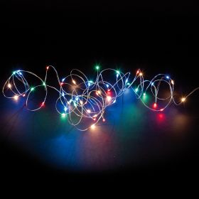 Filo 50 microled a batteria, multicolor 5 m, Santa&#39;s House