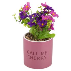 Piantina artificiale, vaso in ceramica, Call me Cherry