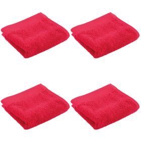 Set 4 lavette 30x30 cm in cotone 650 gsm, magenta, Sibilla