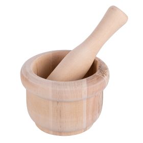 Mortaio e pestello in legno di betulla S&#236;Chef