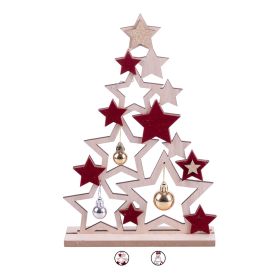 Decorazione albero di Natale in legno h. 30,5 cm, Natale Chic