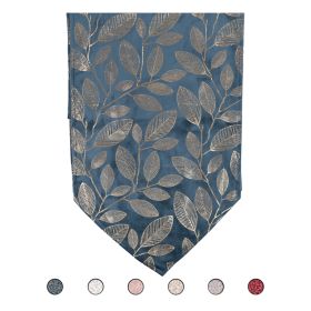 Runner natalizio 32x180 cm effetto velluto decoro rami e foglie oro, Santa&#39;s House