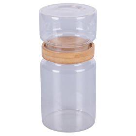 Barattolo 2 in 1 400/900 ml in vetro borosilicato e bamb&#249;, Glass