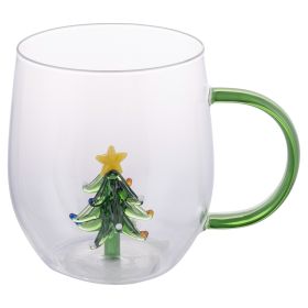 Pallina natalizia in vetro borosilicato, decorazione interna bastoncino di zucchero 3D, Xmas