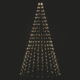 Mantello 400 miniled bianco caldo, 16 stringhe, h. 250 cm, uso esterno, Santa&#39;s House