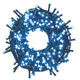 Filo 300 led bianco freddo 9 m, uso esterno, 8 giochi di luce, Santa&#39;s House