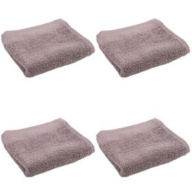 Set 4 lavette 30x30 cm in cotone 650 gsm, grigio, Sibilla