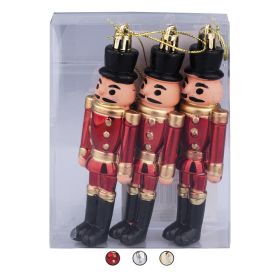 Set 3 appendini schiaccianoci h.12 cm, Santa&#39;s House