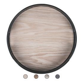 Vassoio tondo 33 cm effetto legno, Sibilla