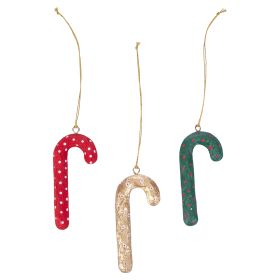 Set 3 appendini bastoncino di zucchero, XMas Paper