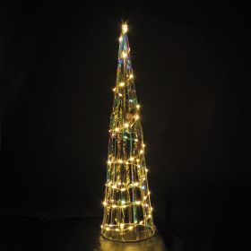 Albero a cono luminoso, 60 microled, bianco caldo, Santa&#39;s House