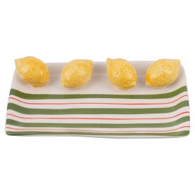 Piatto decorativo in ceramica, design limone, Fruit Life