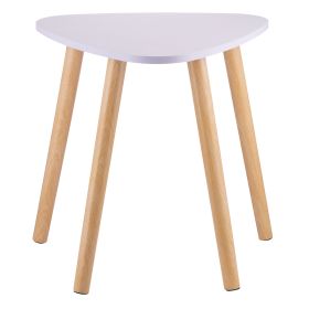 Tavolino da caff&#232; triangolare 40x40x40 cm in legno, bianco, Sibilla