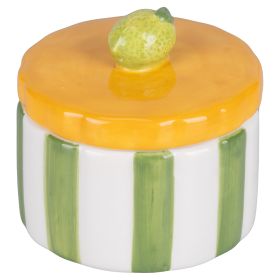 Zuccheriera in ceramica 160 ml, coperchio design limone, Fruit Life
