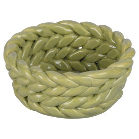 Cestino multiuso in ceramica, verde salvia, 4 Toni