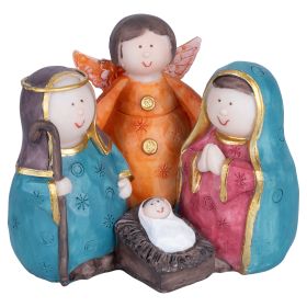 Nativit&#224; con angelo, h. 13 cm, Santa&#39;s House